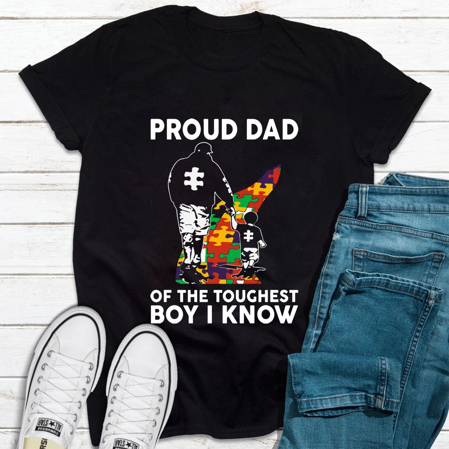 Camiseta de papá orgulloso del niño más duro con autismo