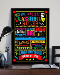 The Magic Classroom Rules Teacher Poster, Canvas