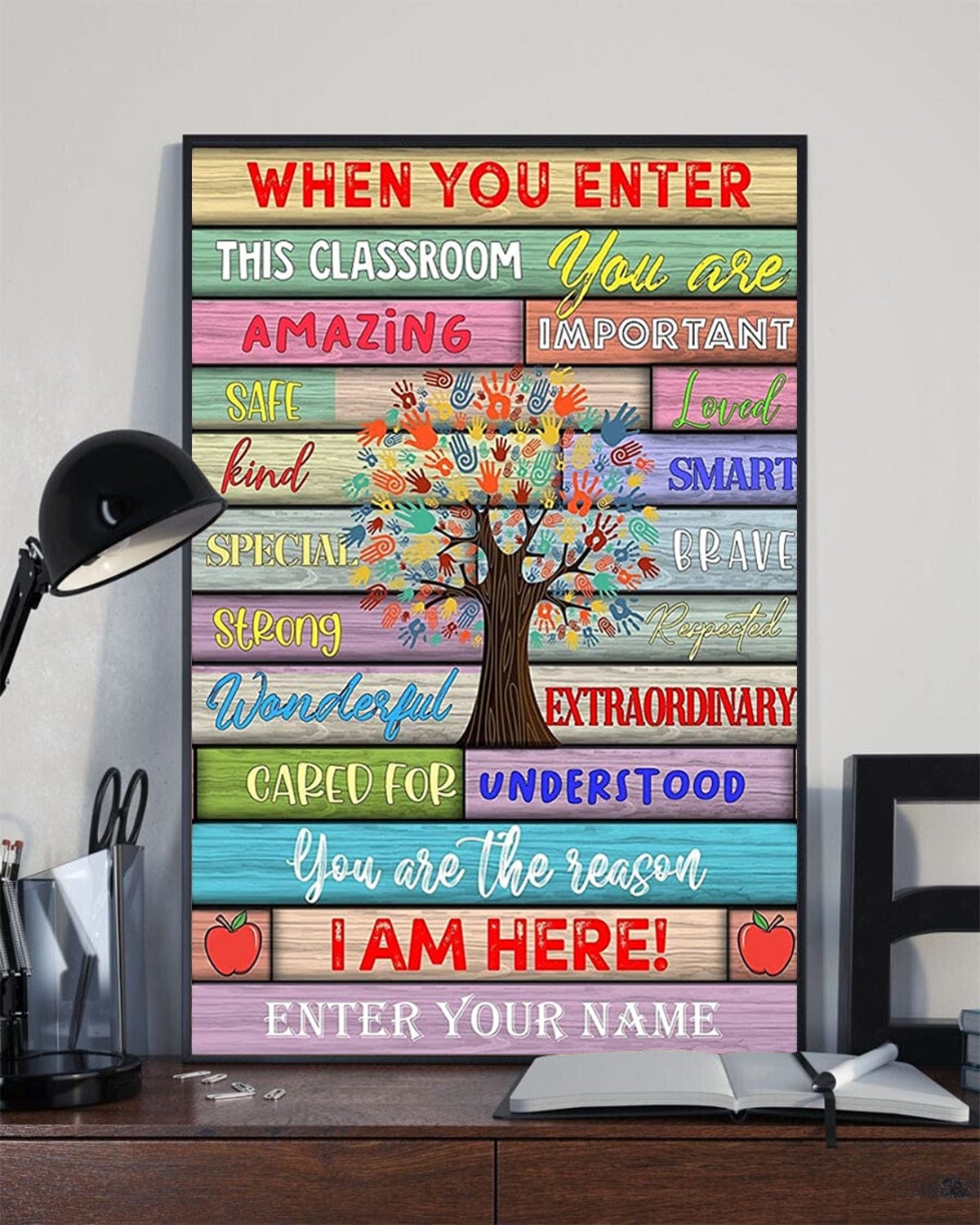 Personalized When You Enter This Classroom Teacher Poster, Canvas