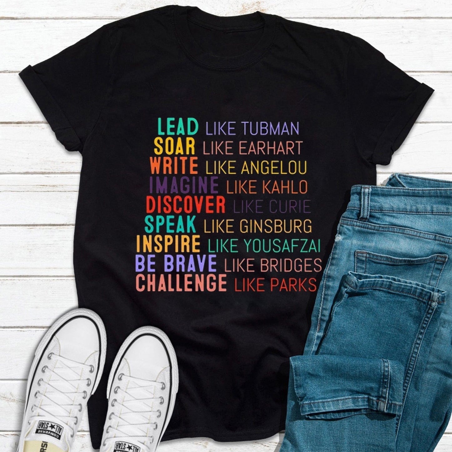 Lead Soar Write Inspire Celebrate Strong Women Feminist Strength Shirt