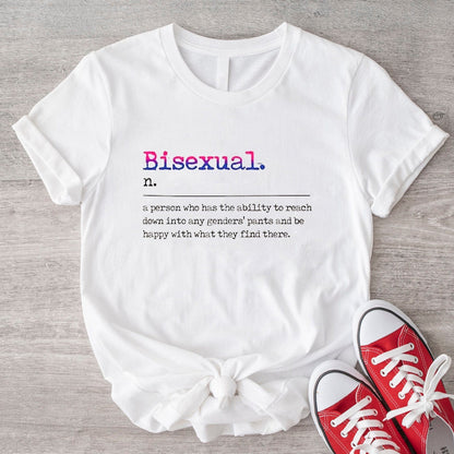 Camiseta LGBT con definición de bisexual