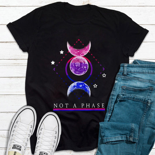 Not A Phase Moon Bisexual Flag LBGTQ Shirt
