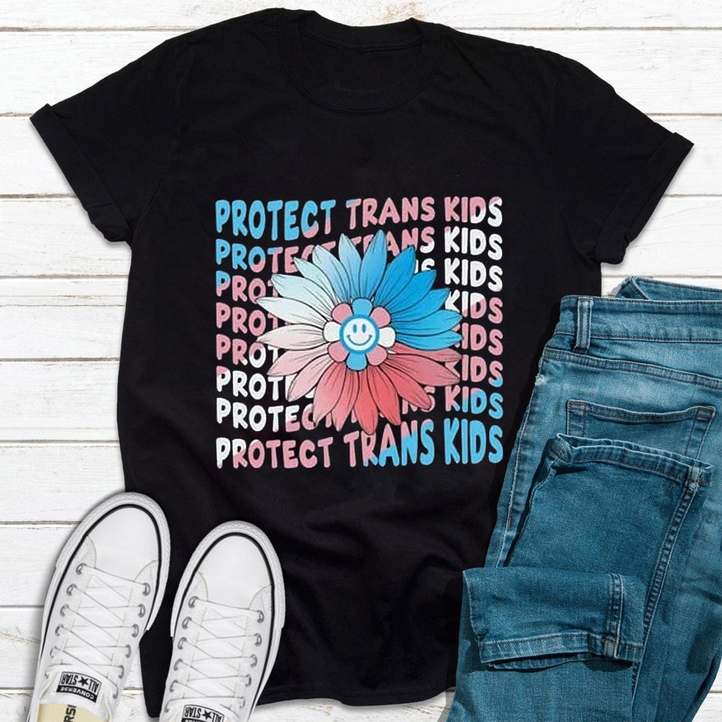Camiseta del orgullo LGBT de Protect Trans Kids Support Transgénero