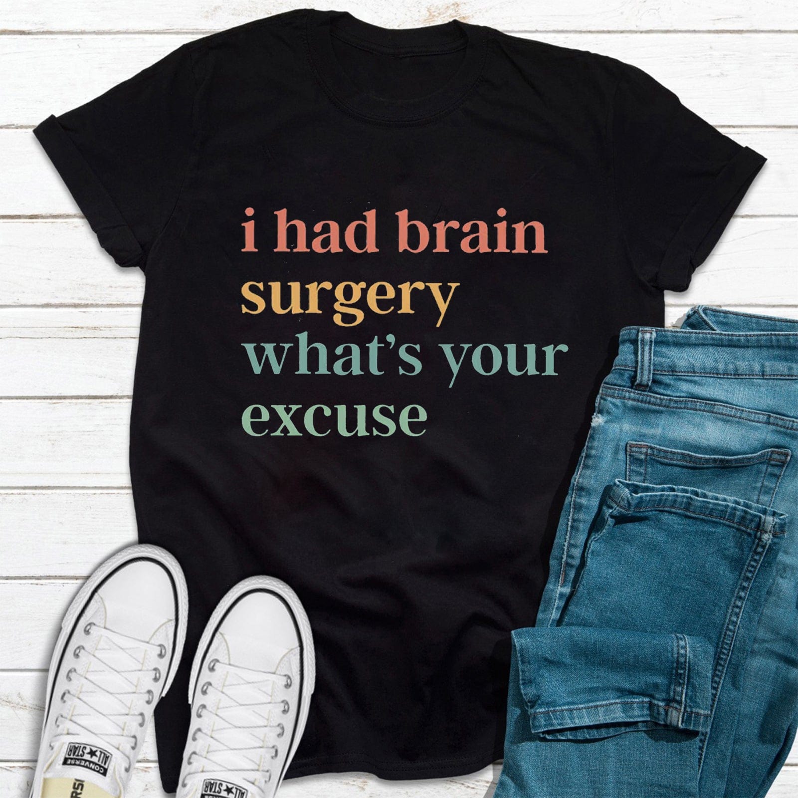 Me operaron del cerebro ¿Cuál es tu excusa? Camiseta para el cáncer cerebral