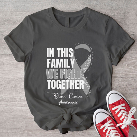 In This Family We Fight Together Brain Cancer Awareness T-Shirt