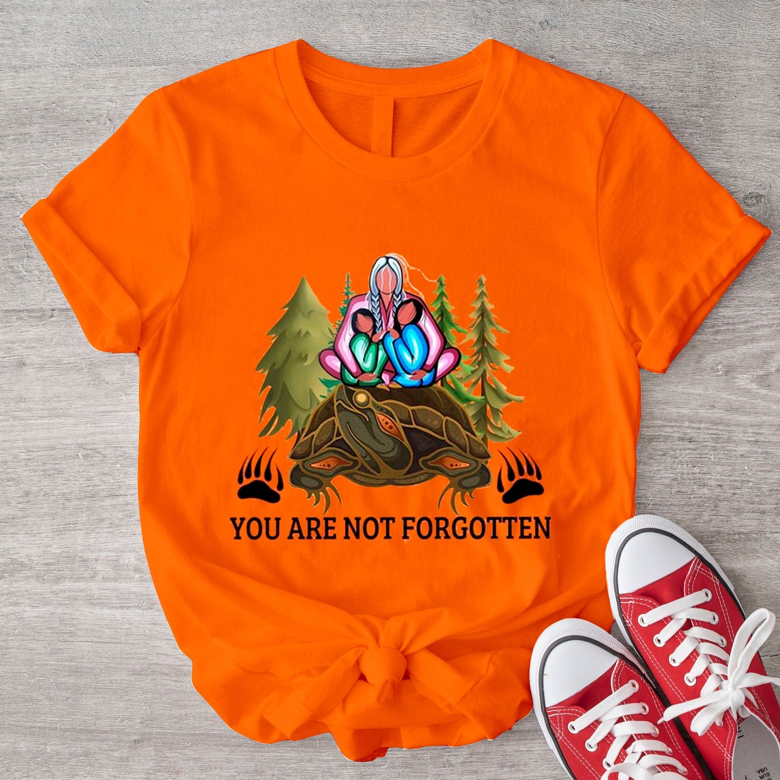 You Are Not Forgotten Turtle Graphic Native American Shirt