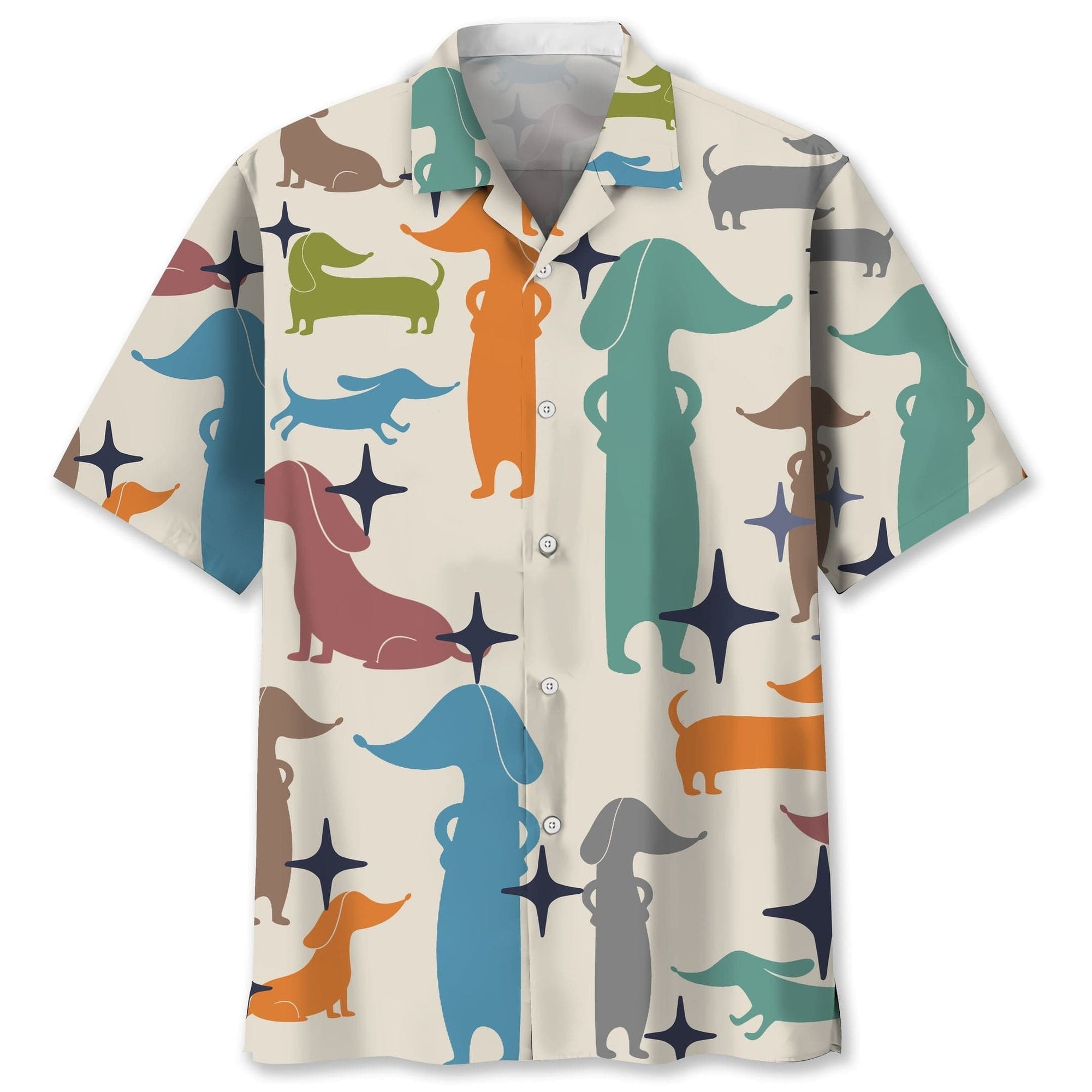 Dachshund Hawaiian Shirt, Wiener Dog Hawaiian Shirt