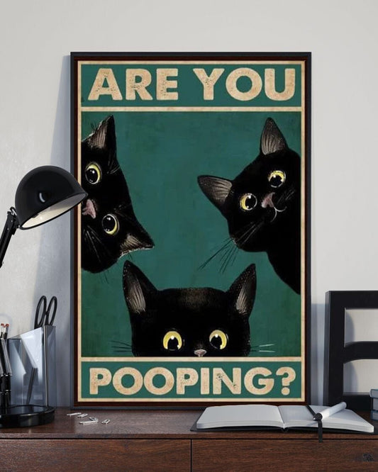 ¿Estás haciendo caca de gato? Póster, lienzo