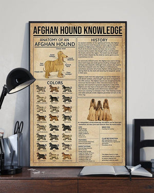 Afghan Hound Knowledge Dog Poster, Canvas