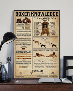 Póster de perro amante del boxeador, lienzo