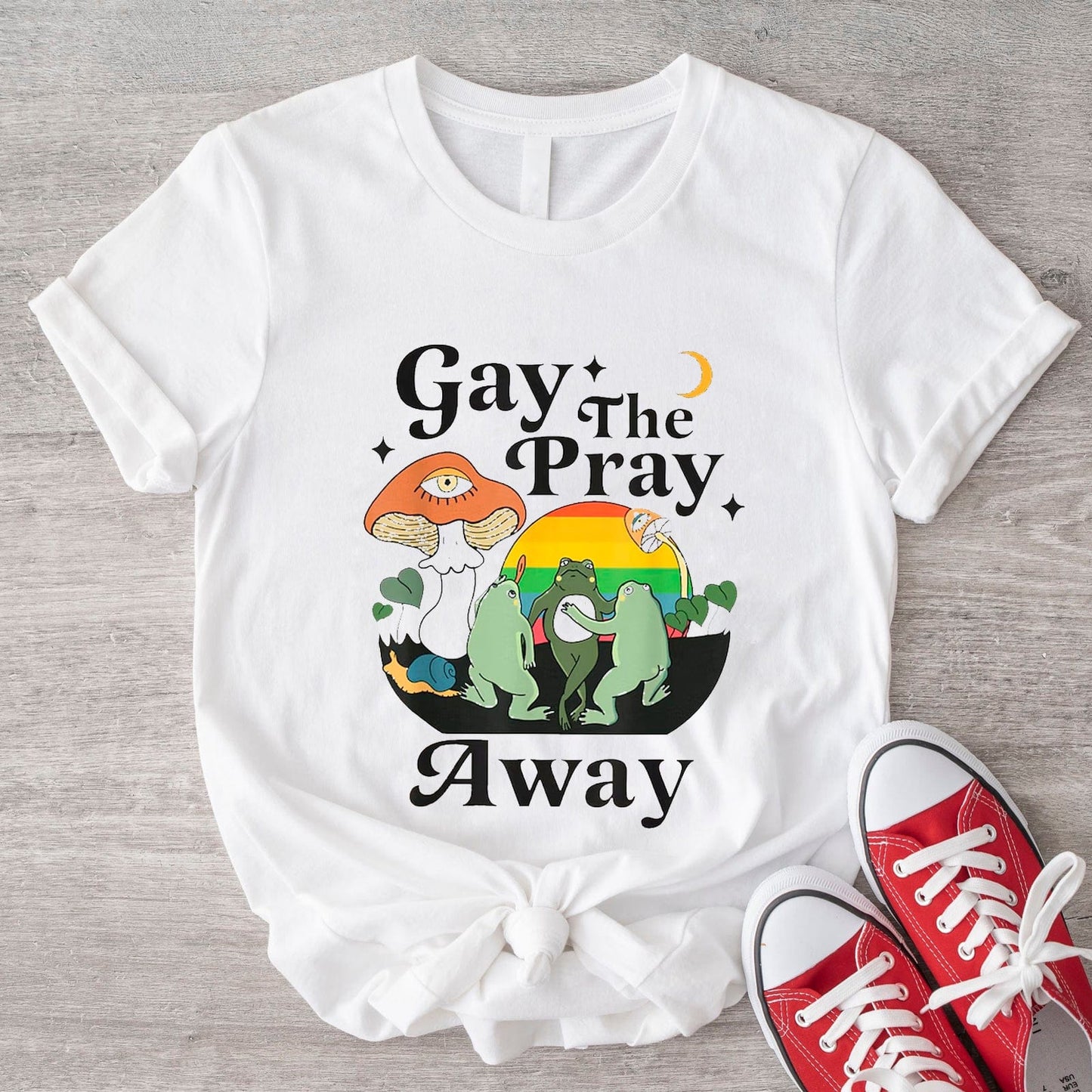 Camisetas LGBT de The Pray Away, camiseta de rana gay