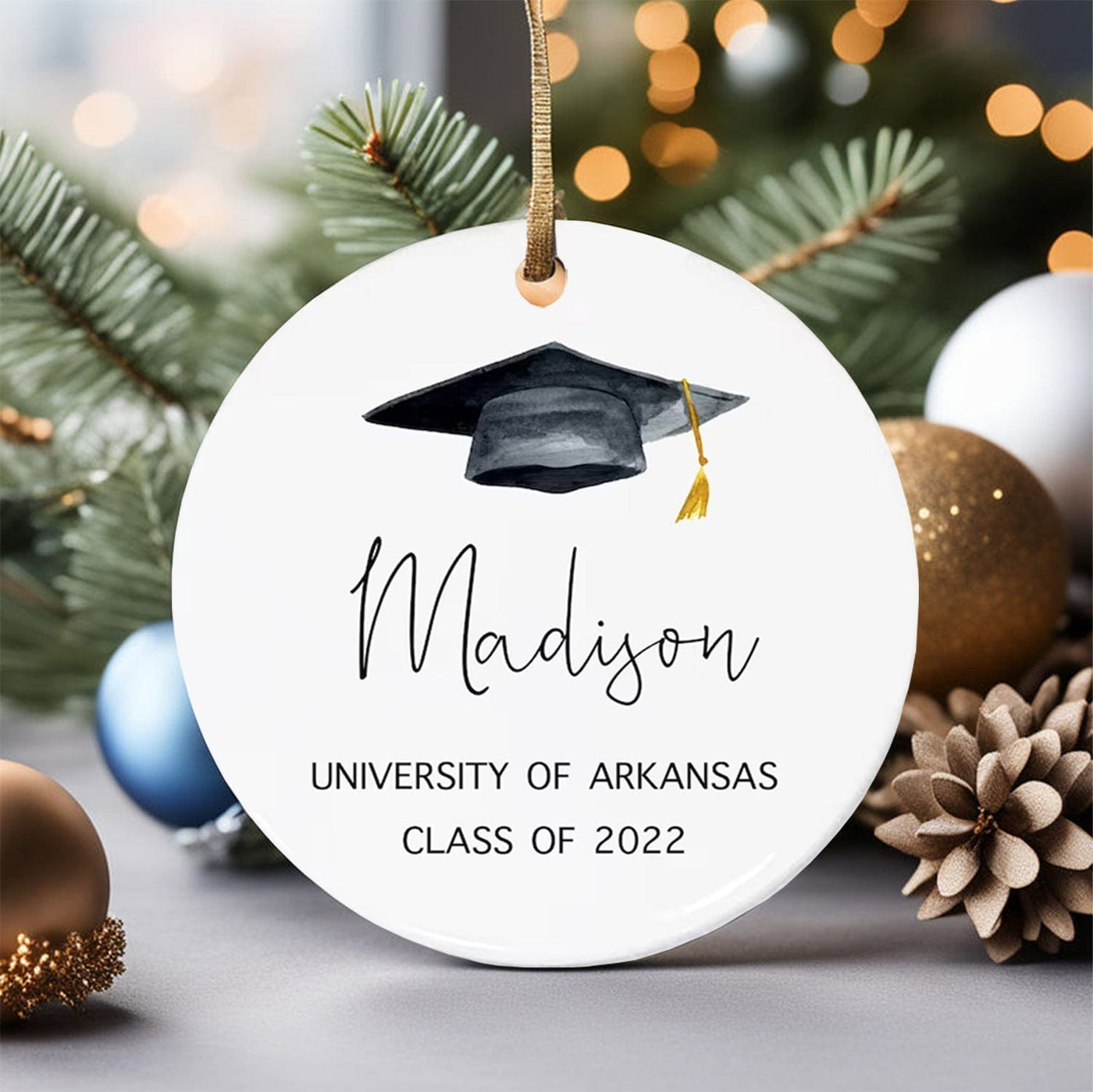 Personalized Graduation Ornament, Christmas Tree Hanging Ornament