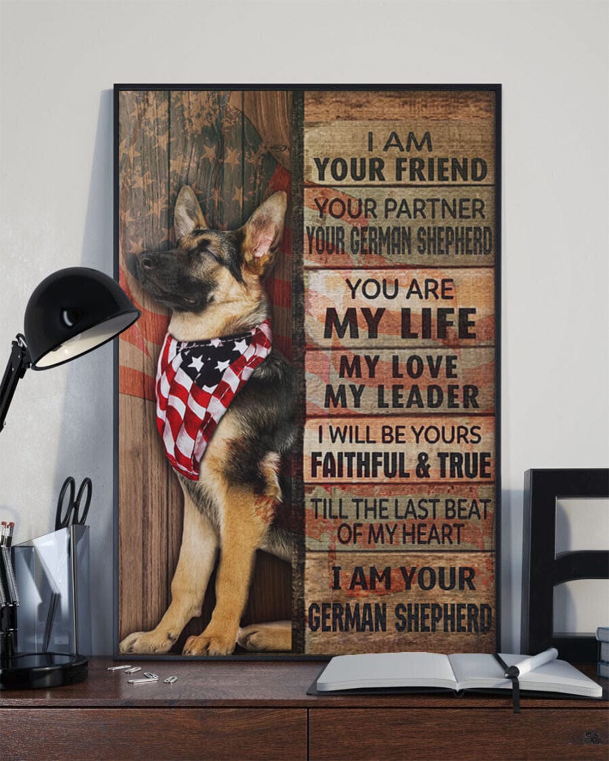 I Am Your Friend I Am Your German Shepherd Poster, Canvas