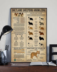 Shetland Sheepdog Knowledge Dog Poster, Canvas