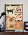 Beef Knowledge Cow Poster, Canvas