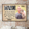 Personalized Cat Memorial Canvas - Your Life Was A Blessing Miss You Dad