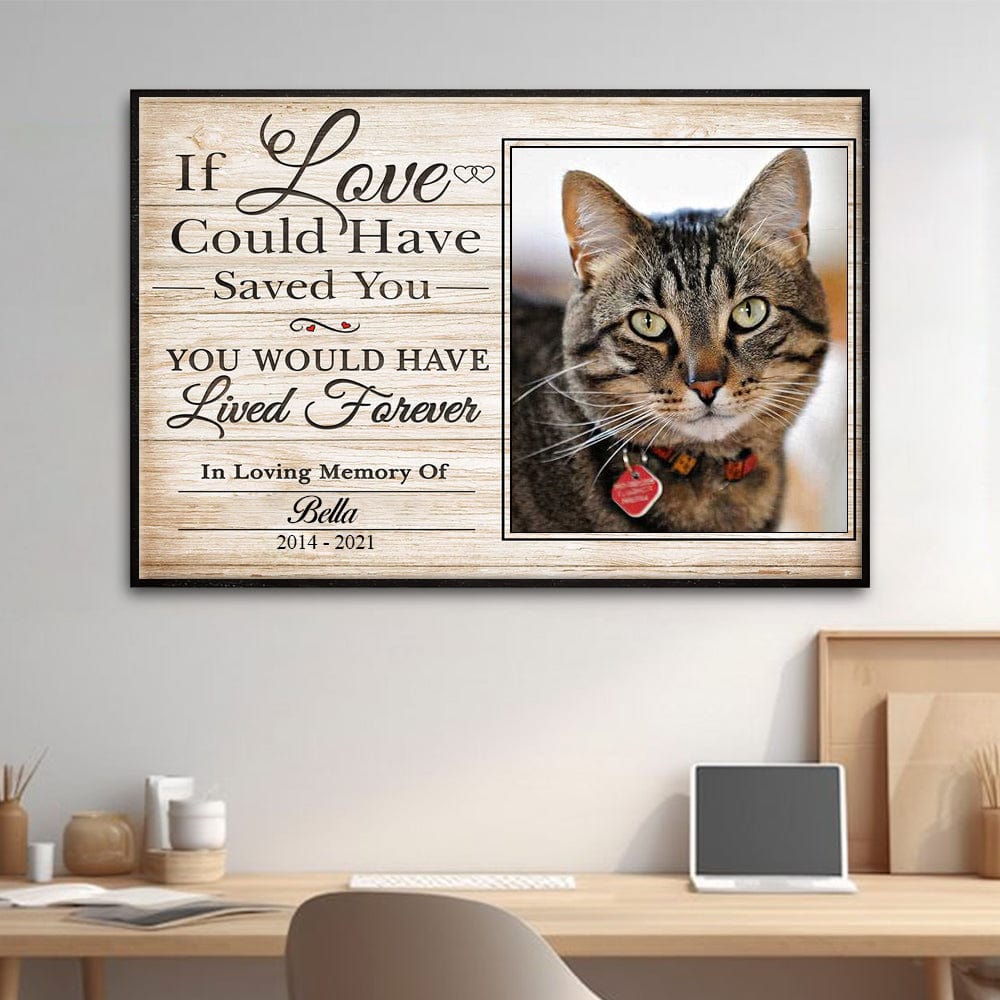 Personalized Cat Memorial Canvas - I Love You Could Have Saved You