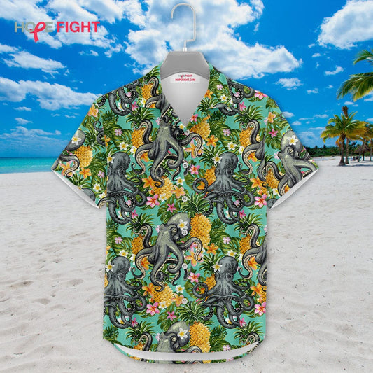 Octopus Pineapple Hawaiian Shirt