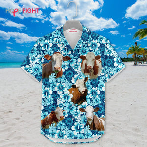 Cow Hibiscus Hawaiian Shirt