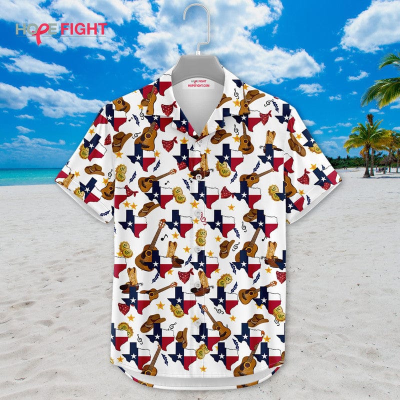 Texas Hawaiian Shirt - Lone Star State & Country Music Design