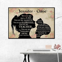 Personalized Cat Memorial Poster, Canvas - You Are Not Just A Cat, You Are My Sanity
