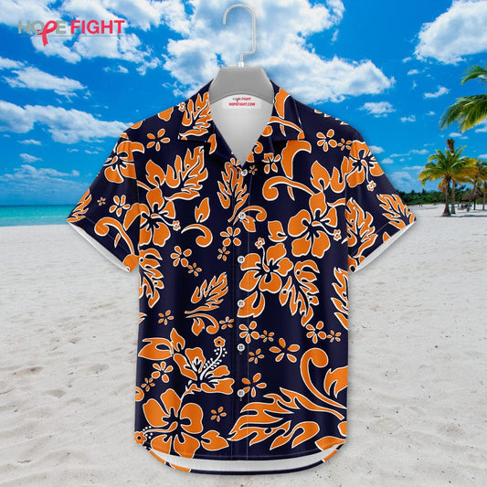 Orange Hibiscus Hawaiian Shirt