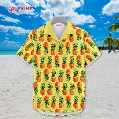 Pineapple Hawaiian Shirt - Yellow Tropical Aloha Summer Outfit