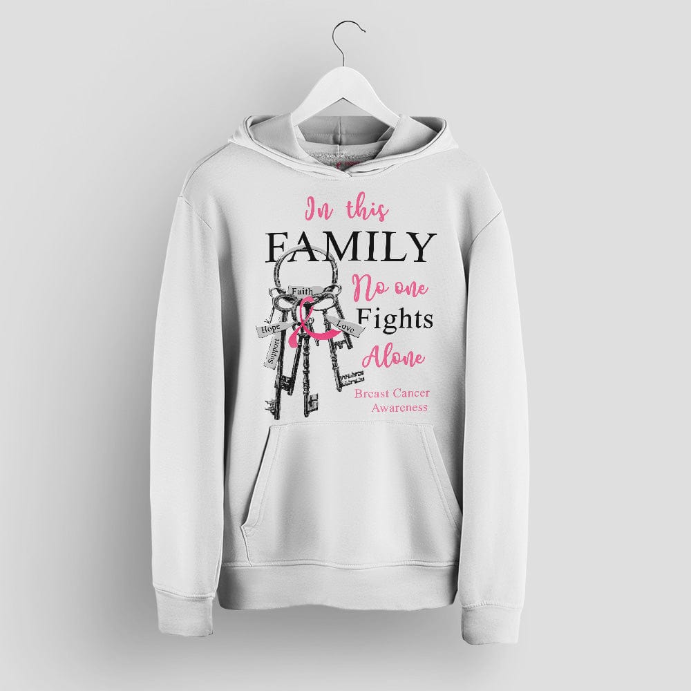 Breast Cancer Awareness Hoodie - In This Family No One Fights Alone Tee