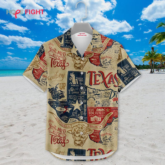 Texas Hawaiian Shirt - Vintage Western Cowboy & Lone Star Design