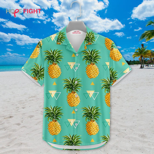 Pineapple Hawaiian Shirt - Green Tropical Aesthetic Beachwear