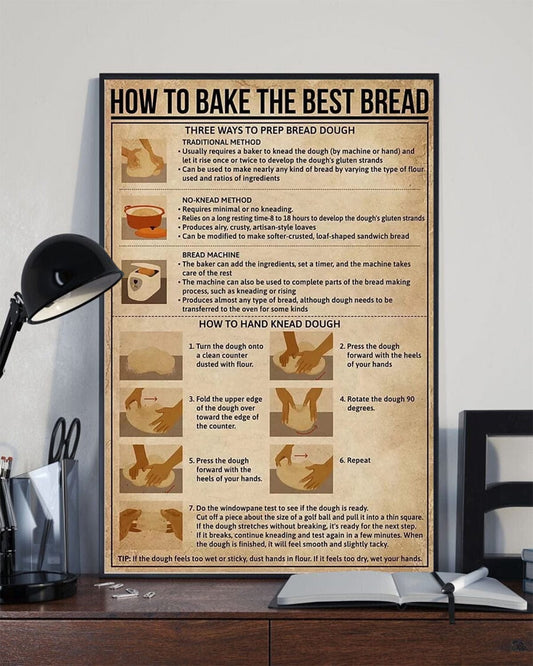 How To Bake The Best Bread Poster, Canvas
