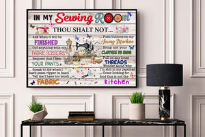 In My Sewing Room Thou Shalt Not Poster, Canvas