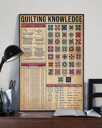 Quilting Knowledge Sewing Poster, Canvas