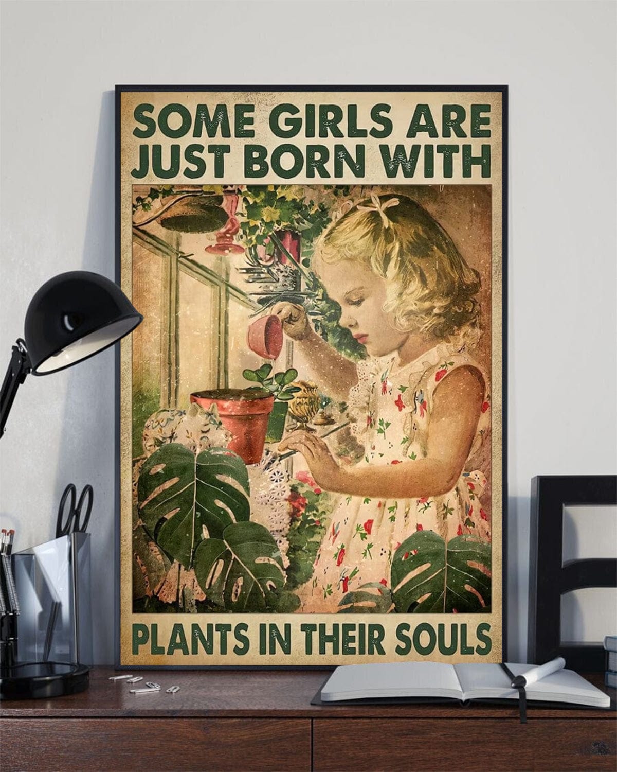Some Girls Are Just Born With Plants In Their Souls Gardening Poster, Canvas