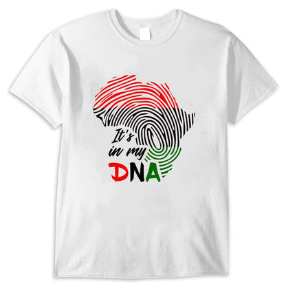 It's In My DNA Africa Native Shirt, Fingerprint Africa Map Black History African Shirts
