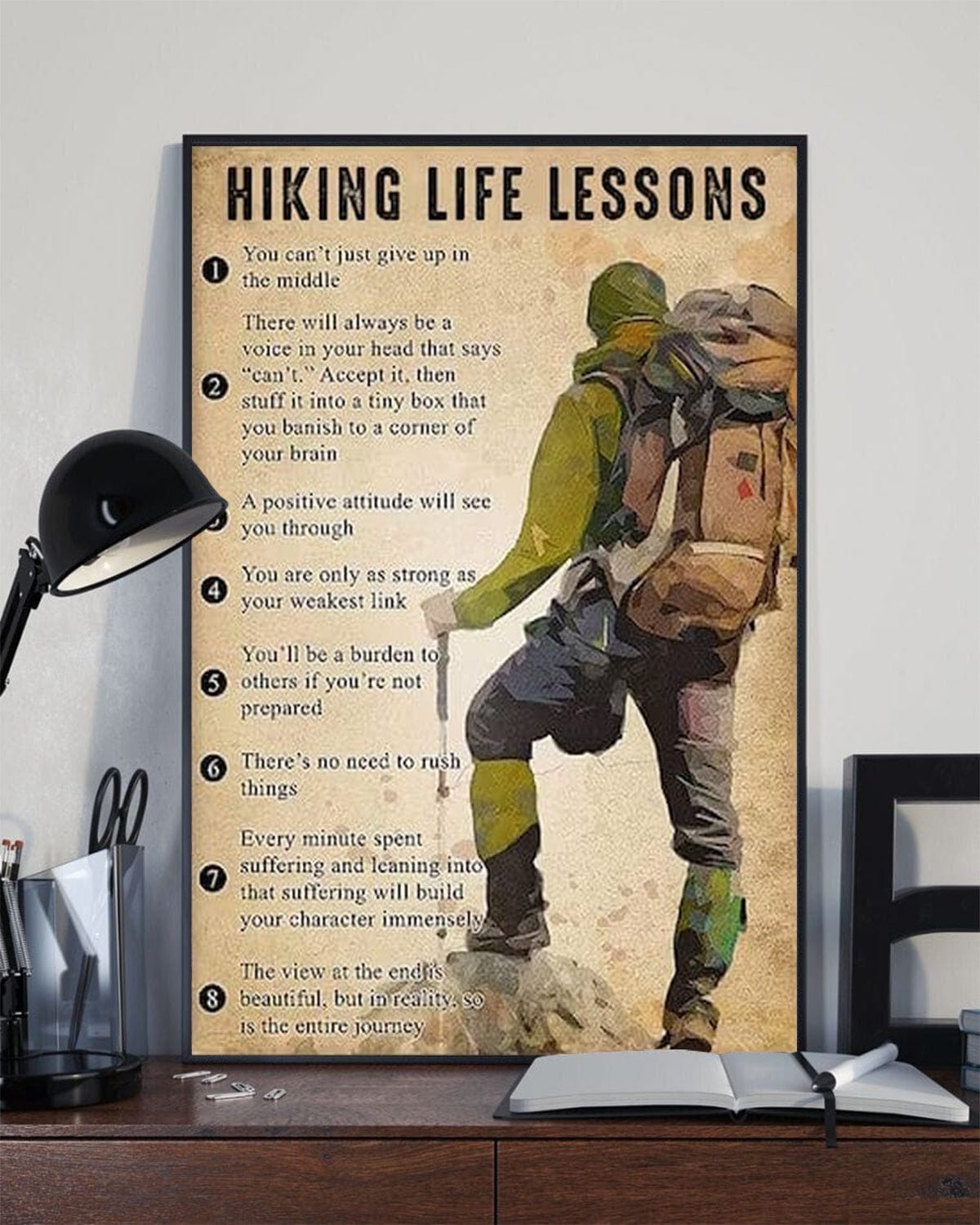 Hiking Life Lessons Poster, Canvas