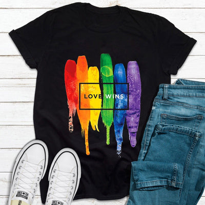 Love Wins LGBT Rainbow Shirt