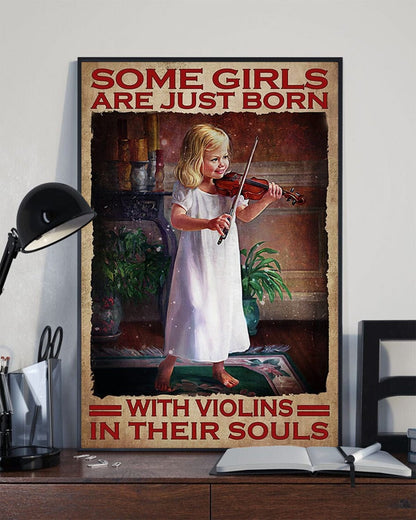 Algunas niñas nacen con violines en el alma Póster, Lienzo