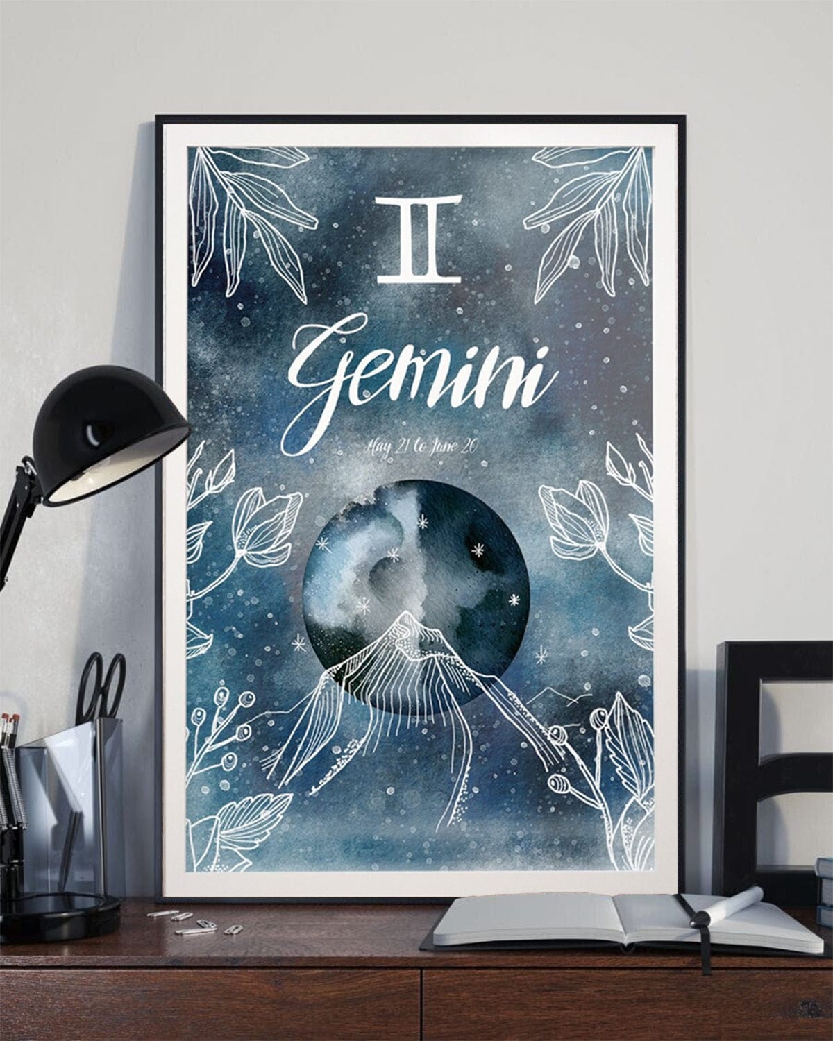 Gemini Zodiac Poster, Canvas