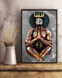 Black King Praying I Am Poster, Canvas, Gift For African American Man