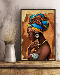 Melanin Afro Girl Poster, Canvas, Gift For African American