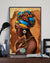 Melanin Afro Girl Poster, Canvas, Gift For African American