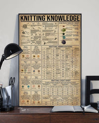 Knitting Knowledge Poster, Canvas