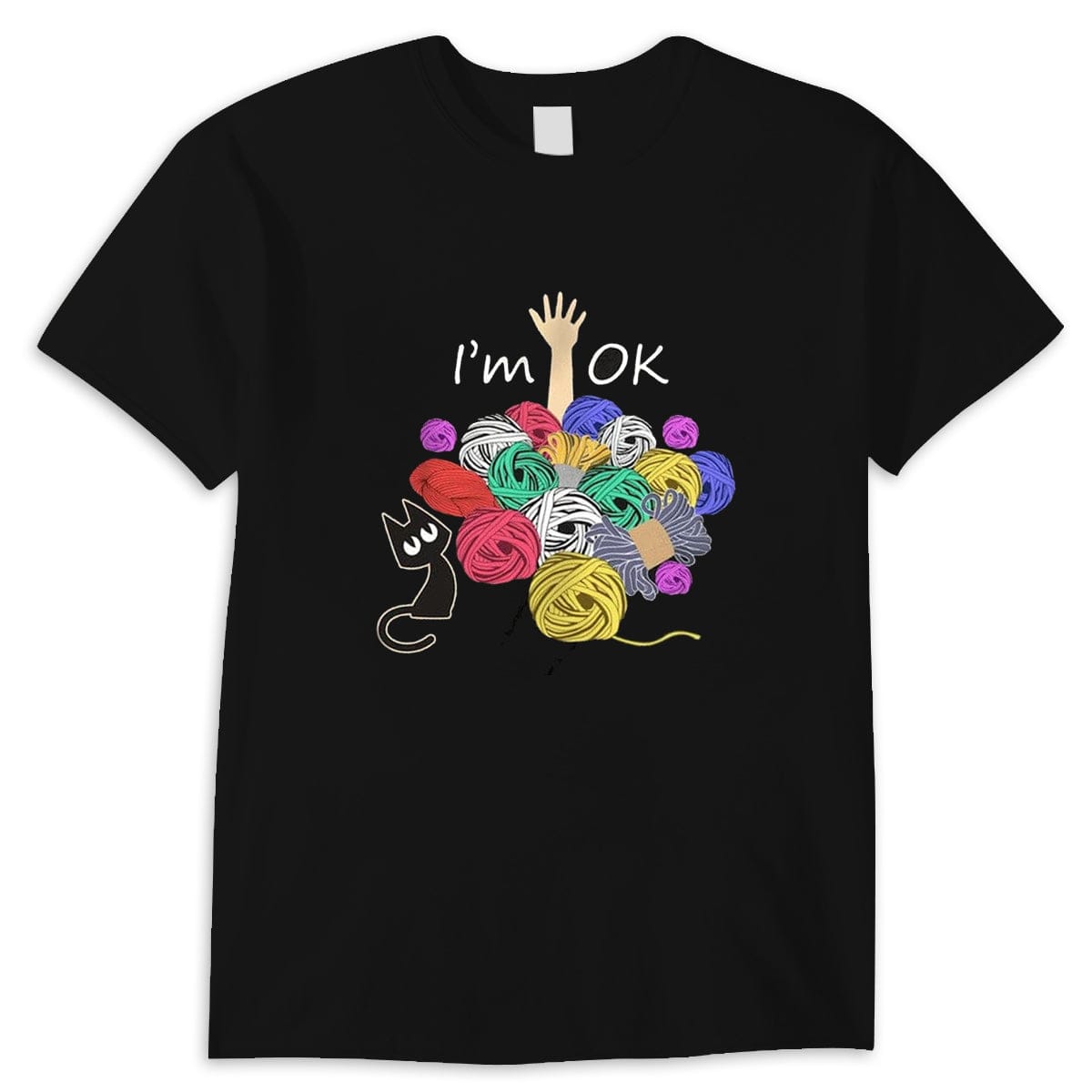 Funny I'm Ok Yarn Knitting Crochet Shirt - Hope Fight