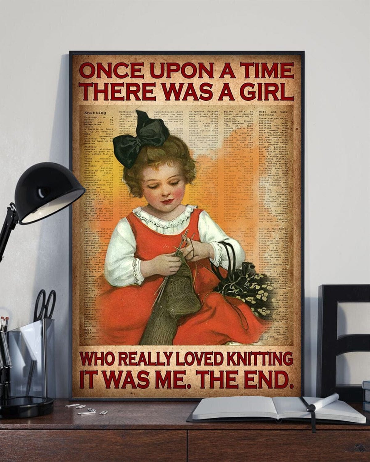 Érase una vez una niña a la que le encantaba tejer Póster, Lienzo