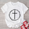 Crown of Thorns Cross Jesus Shirt