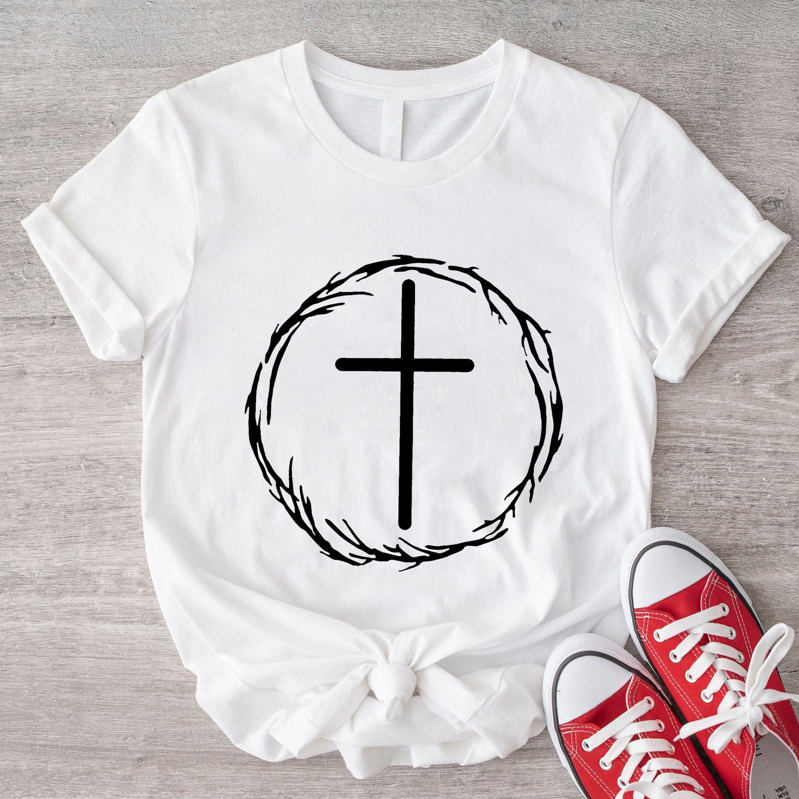 Crown of Thorns Cross Jesus Shirt