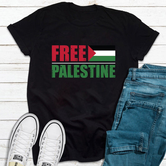 Free Palestine Flag T Shirt, Stand For Palestine