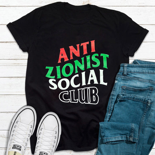 Free Palestine Shirt, Anti Zionist Social Club