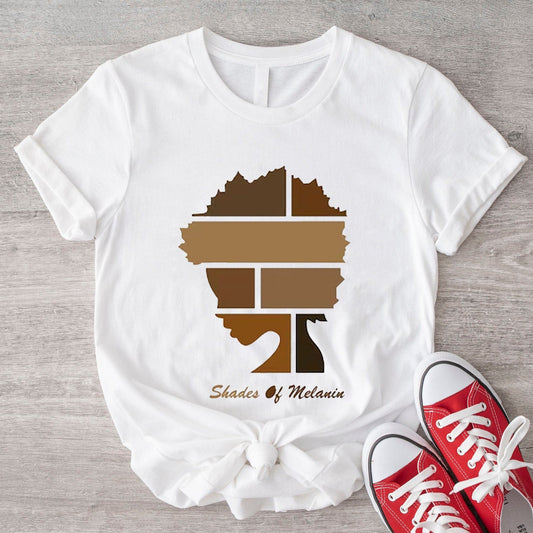 Camisetas afroamericanas con tonos de melanina